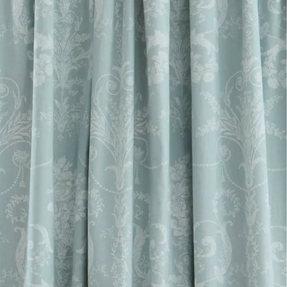 Laura Ashley Josette Blackout Lined Pencil Pleat Curtains Duck Egg