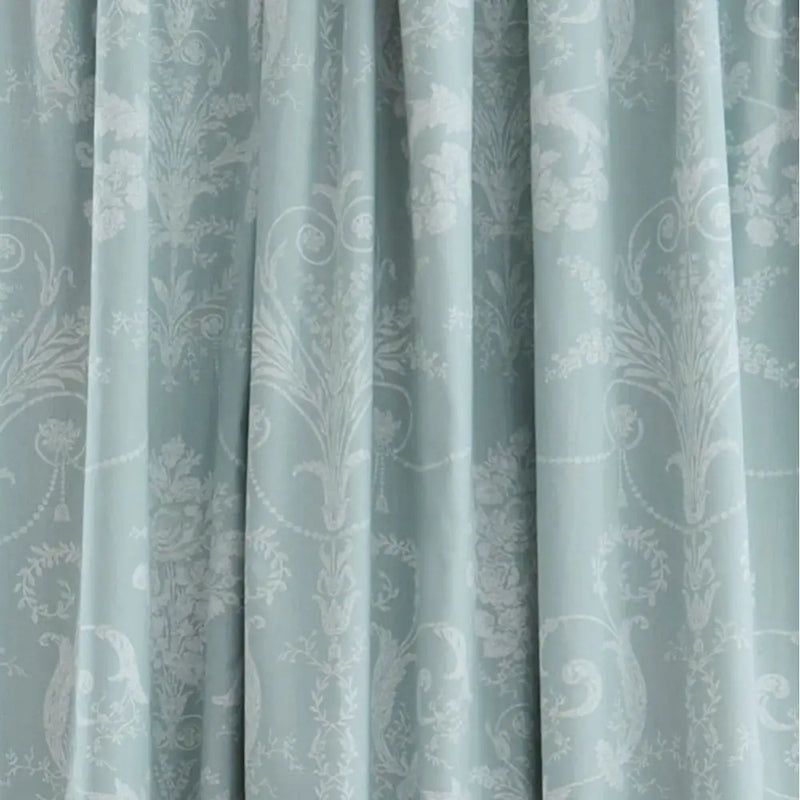 Laura Ashley Josette Blackout Lined Pencil Pleat Curtains Duck Egg