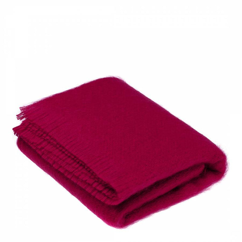 Bronte By Moon Luxury Mohair Throw New Fuschia Throw