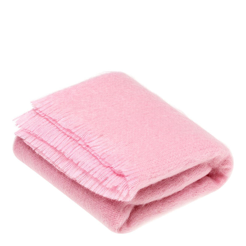 Bronte By Moon Luxury Mohair Throw  Rose Lavender