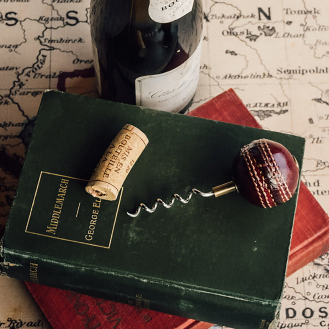 Culinary Concepts Leather Cricket Ball Cork Screw