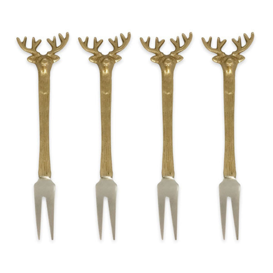 Culinary Concepts Set Of Four Golden Stag Two-prong Forks