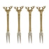 Culinary Concepts Set Of Four Golden Stag Two-prong Forks