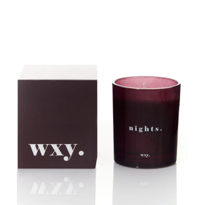 wxy. Mini Classic 8oz Nights Candle Bourbon Sugar &amp; Tobacco Leaf