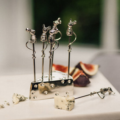 Culinary Concepts Mouse Olive Picks And Cheese Wedge Holder