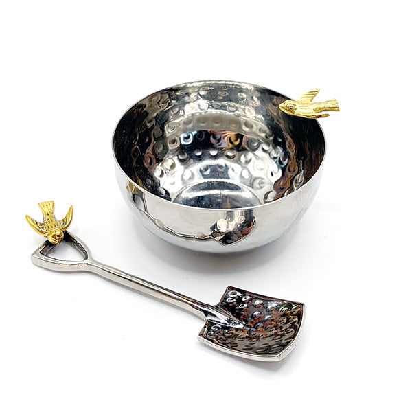 Culinary Concepts Stainless Steel Bowl And Spoon With Swallow