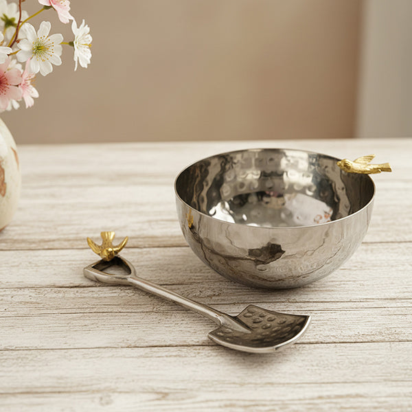 Culinary Concepts Stainless Steel Bowl And Spoon With Swallow