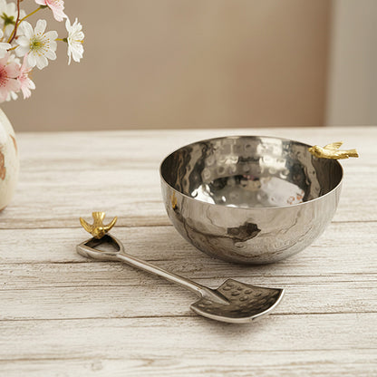 Culinary Concepts Stainless Steel Bowl And Spoon With Swallow