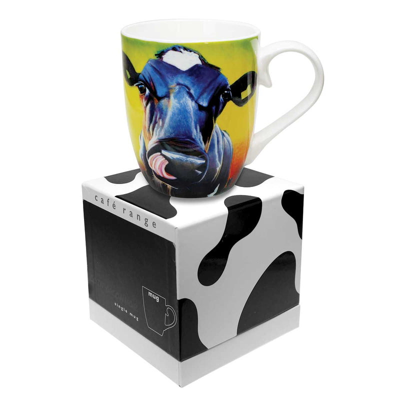 Eoin O Connor Little Miss Sunshine Mug with cow print box