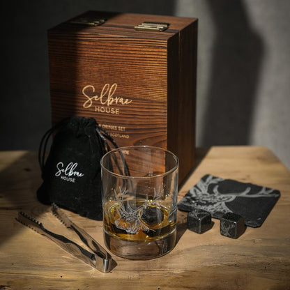 Selbrae House Stag Whiskey Glass Gift Set