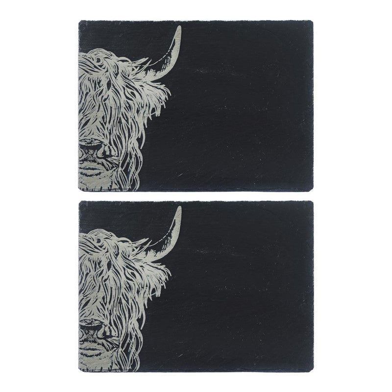 Just Slate Company Highland Cow Placemats Set of 2