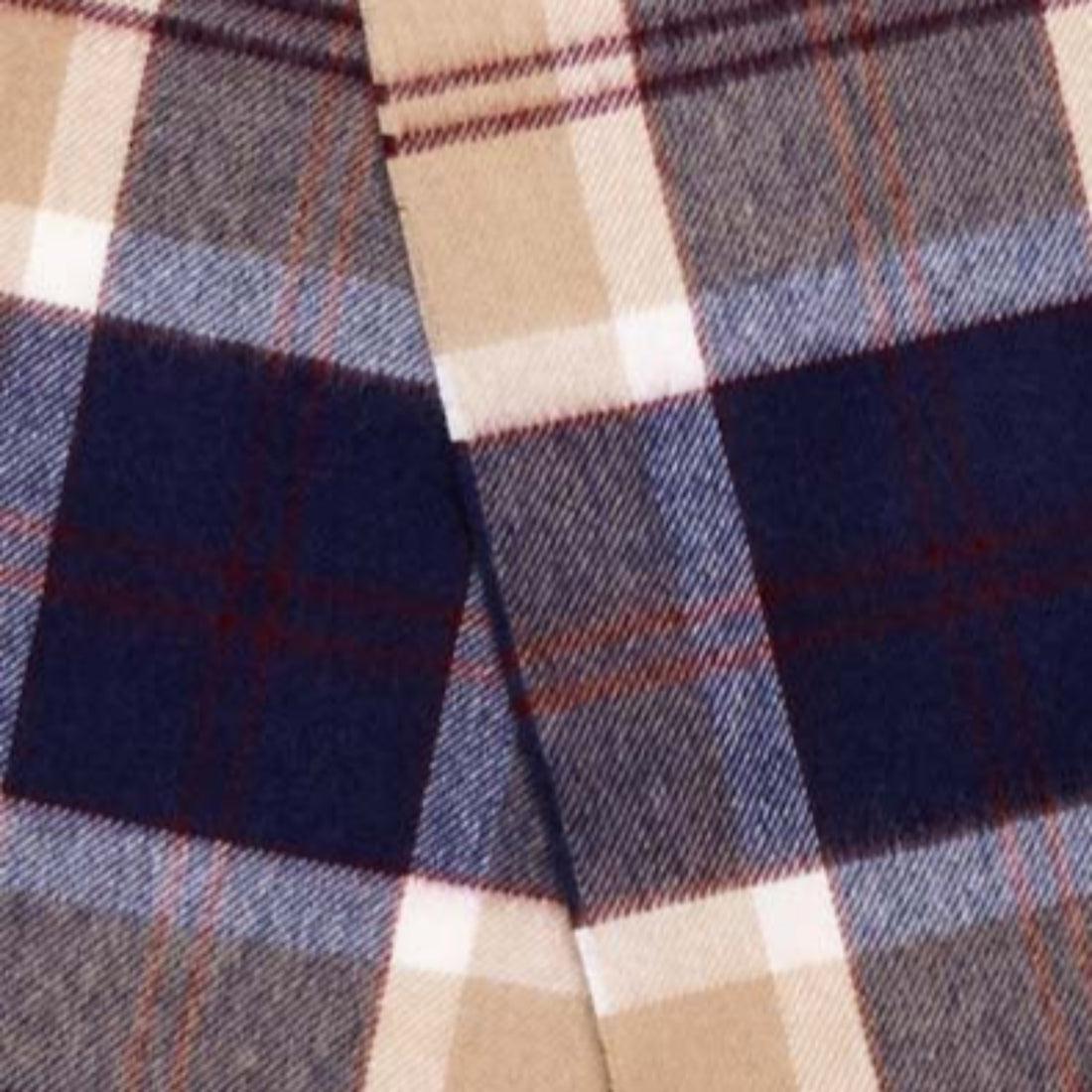 Bronte by Moon Bannockbane Large Tartan Scarf-Navy