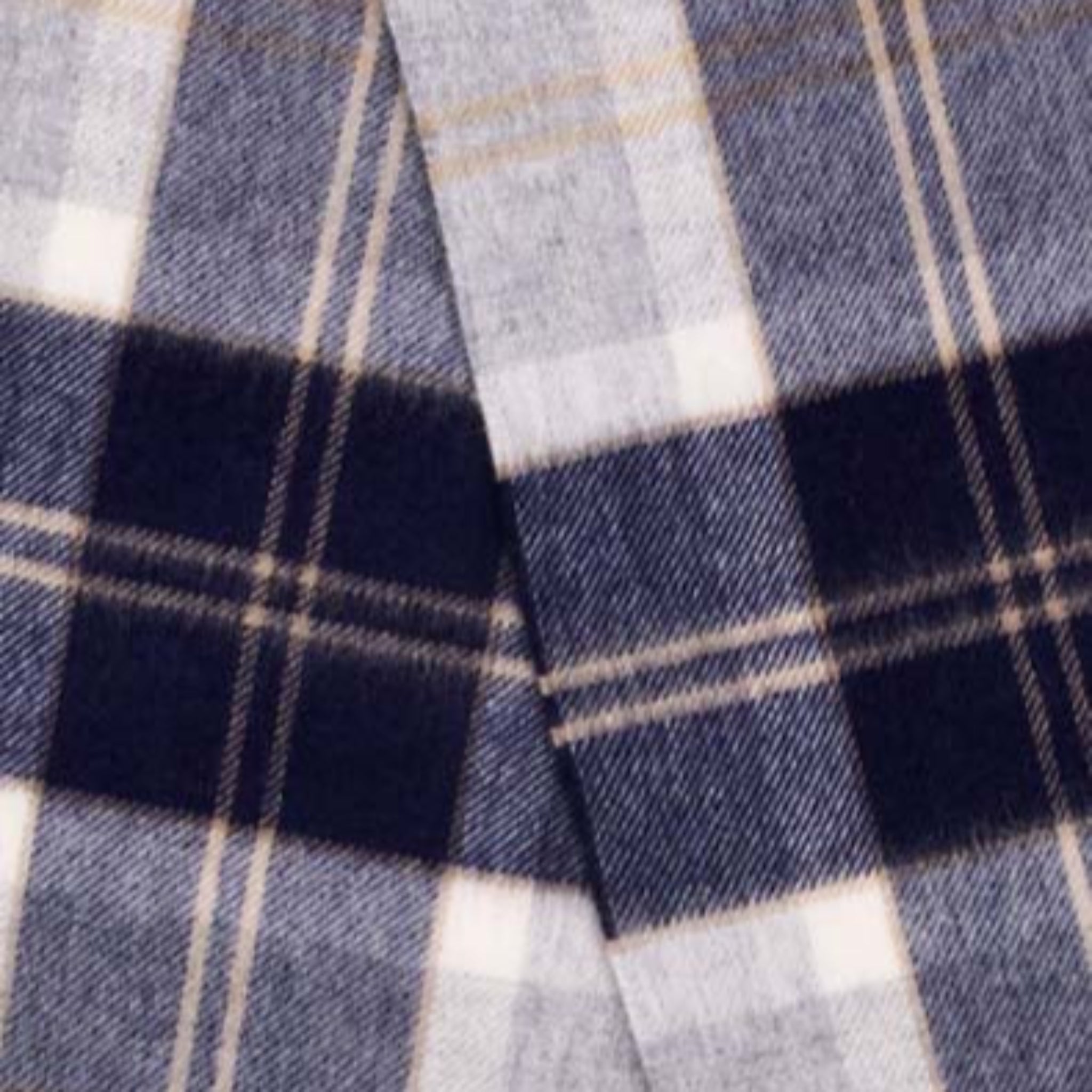 Bronte by Moon Bannockbane Large Tartan Scarf-Silver