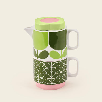 Orla Kiely Tea For One Block Flower Fern Green
