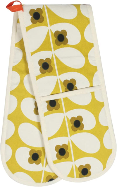 Orla Kiely Wild Rose Stem Ochre Double Oven Glove