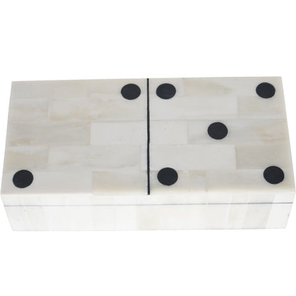 Libra Chollerford Bone Inlay Dominoes Box