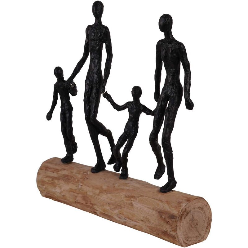 Libra Loving Family on Wooden Stand