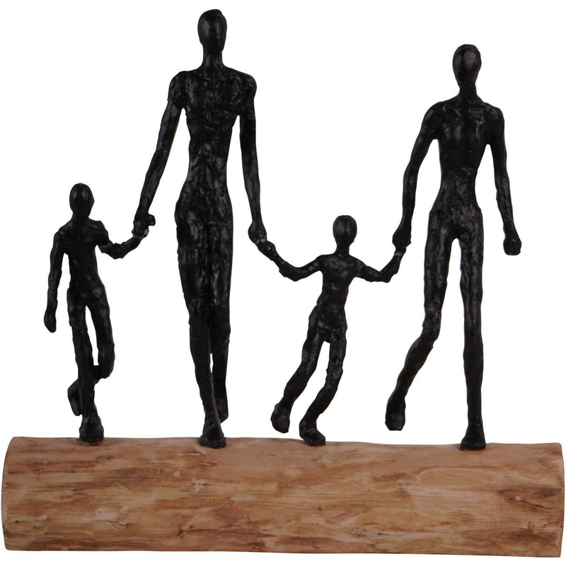 Libra Loving Family on Wooden Stand