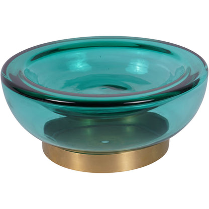 Libra Jorum Glass Bowl with Brass Detail