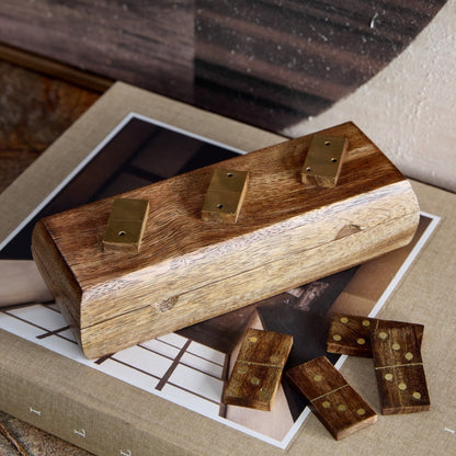 Libra Pryce Mango Wood Domino Game