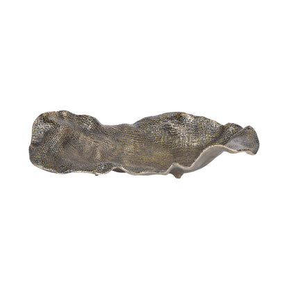 Decorative metallic shell on a white background