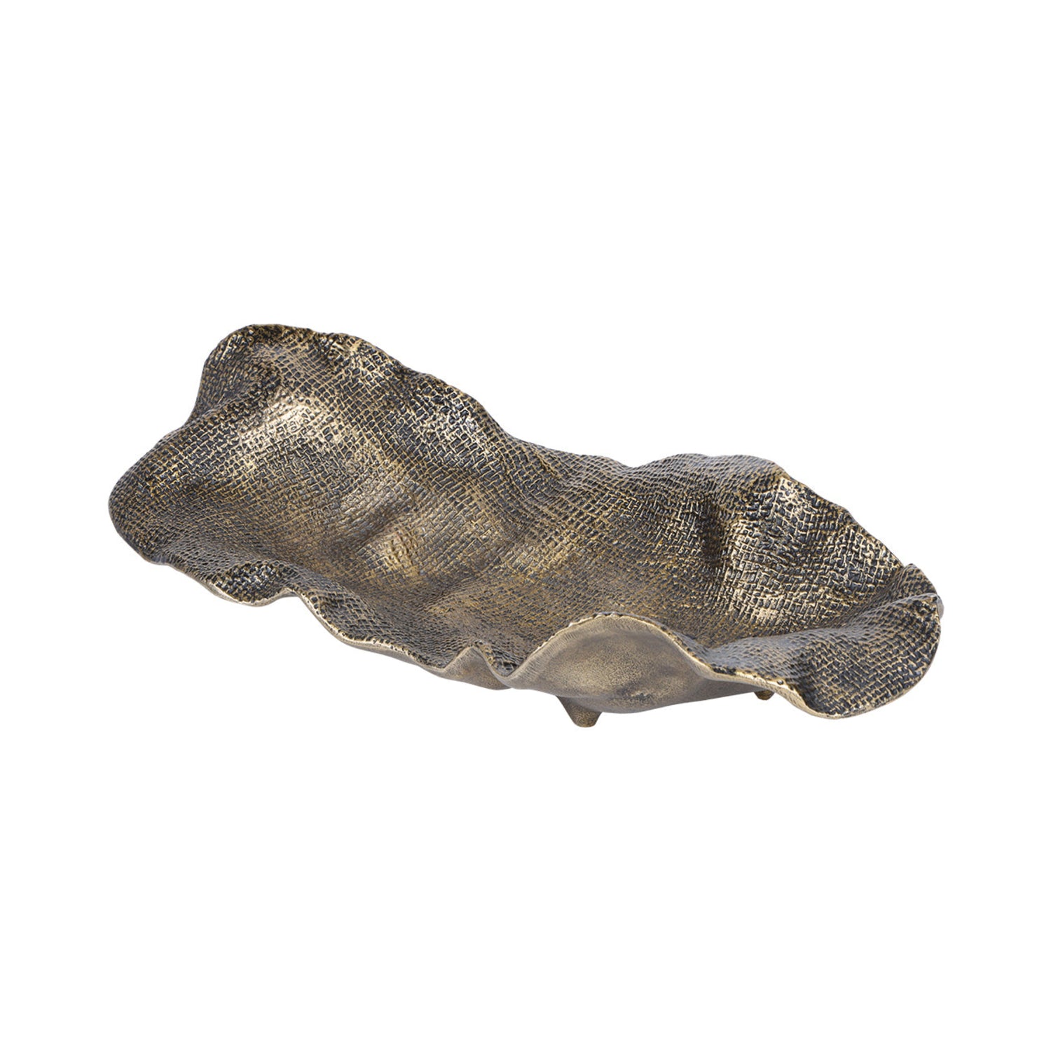 Decorative metal sculpture on a white background