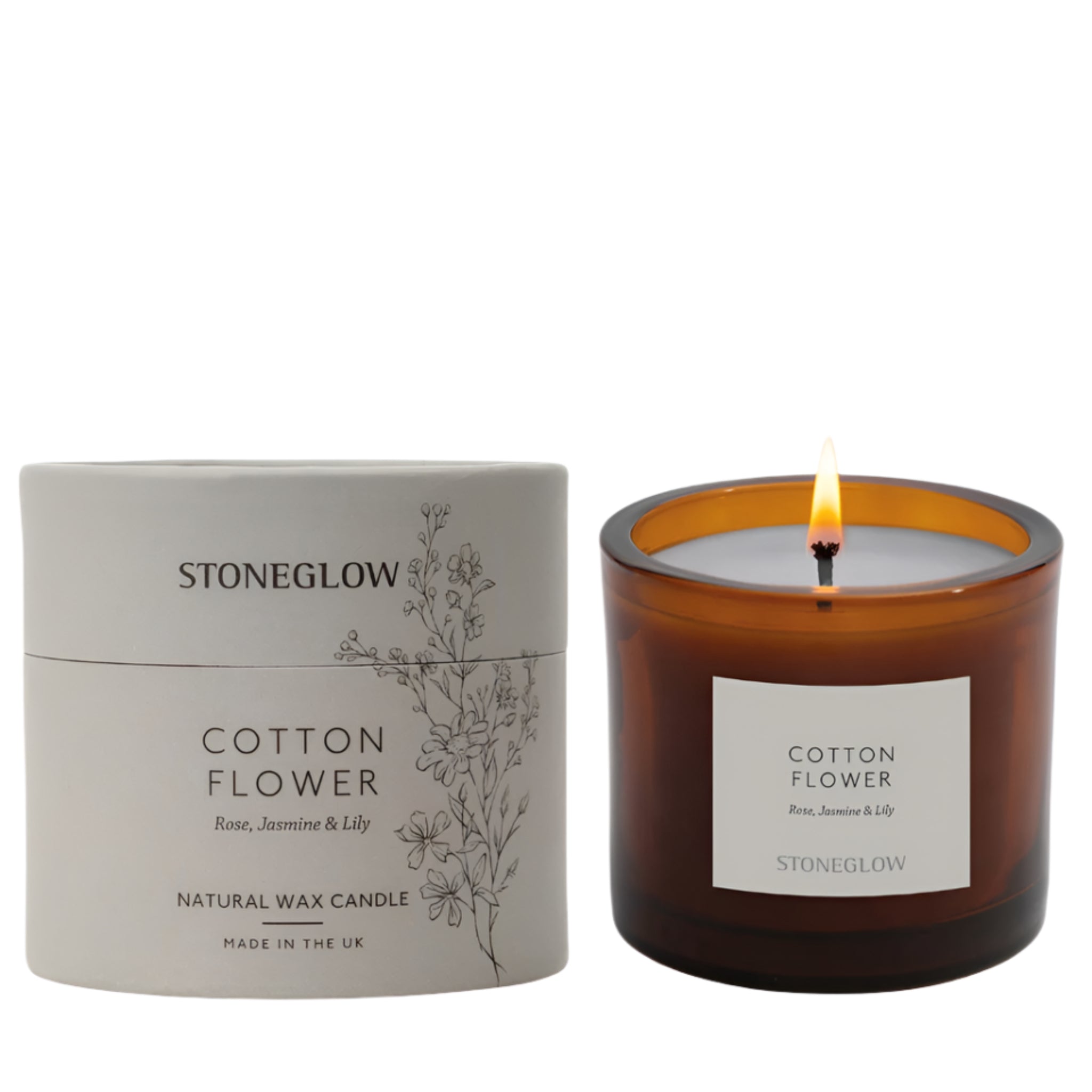 Stoneglow The Walled Garden Cotton Flower Candle 210g