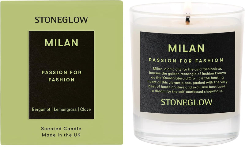 Stoneglow Explorer Milan Passion for Fashion Scented Soy Wax Candle 200g