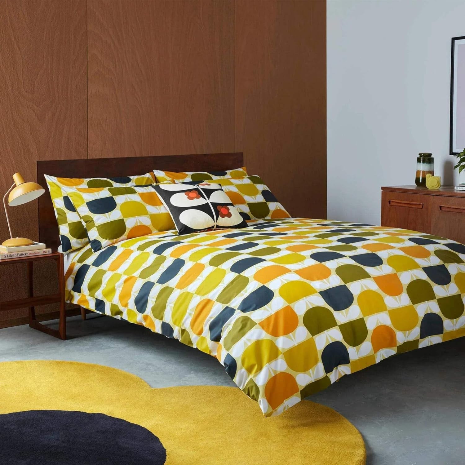 Orla Kiely Block Stem Duvet Cover Lemon Super King