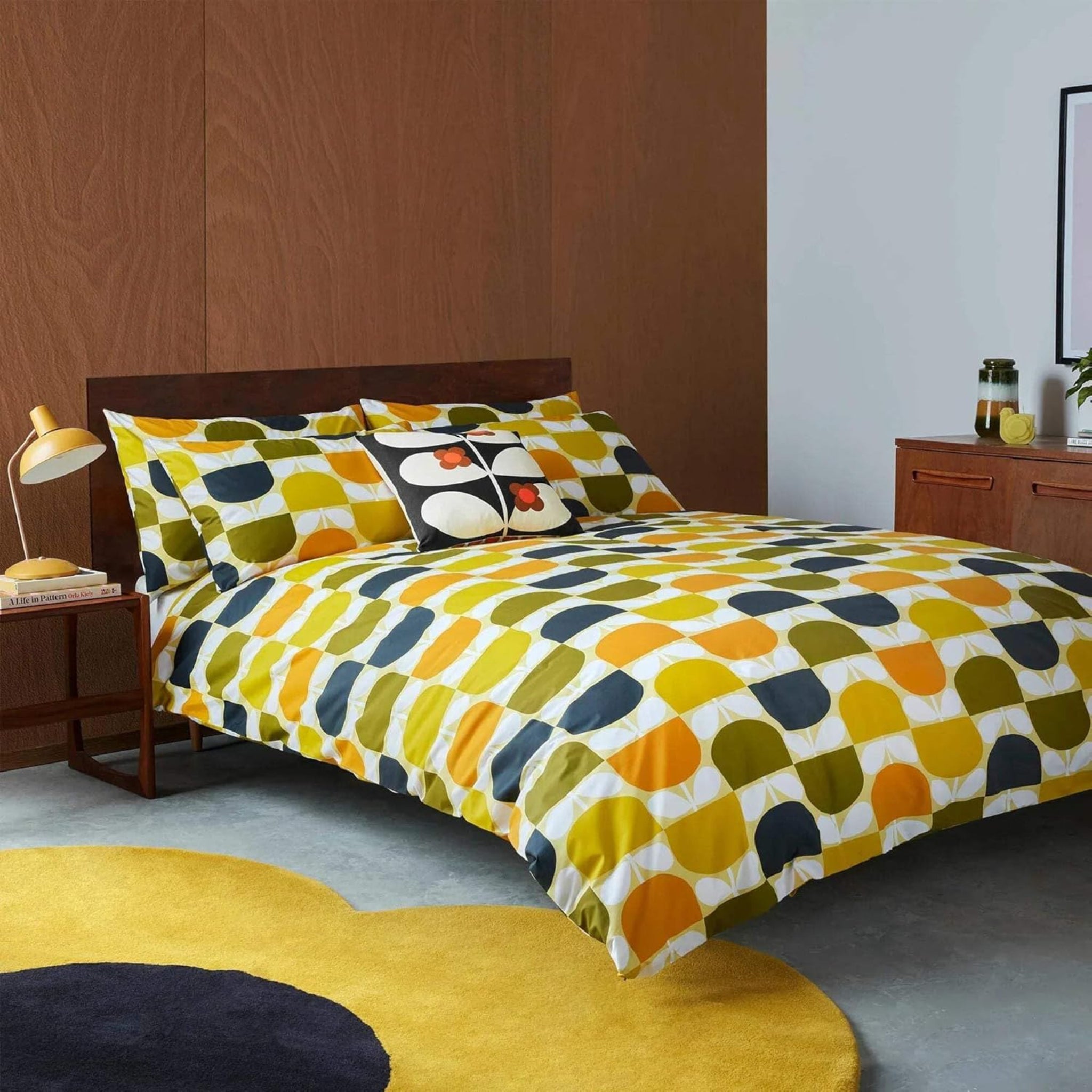 Orla Kiely Block Stem Duvet Cover Lemon Super King