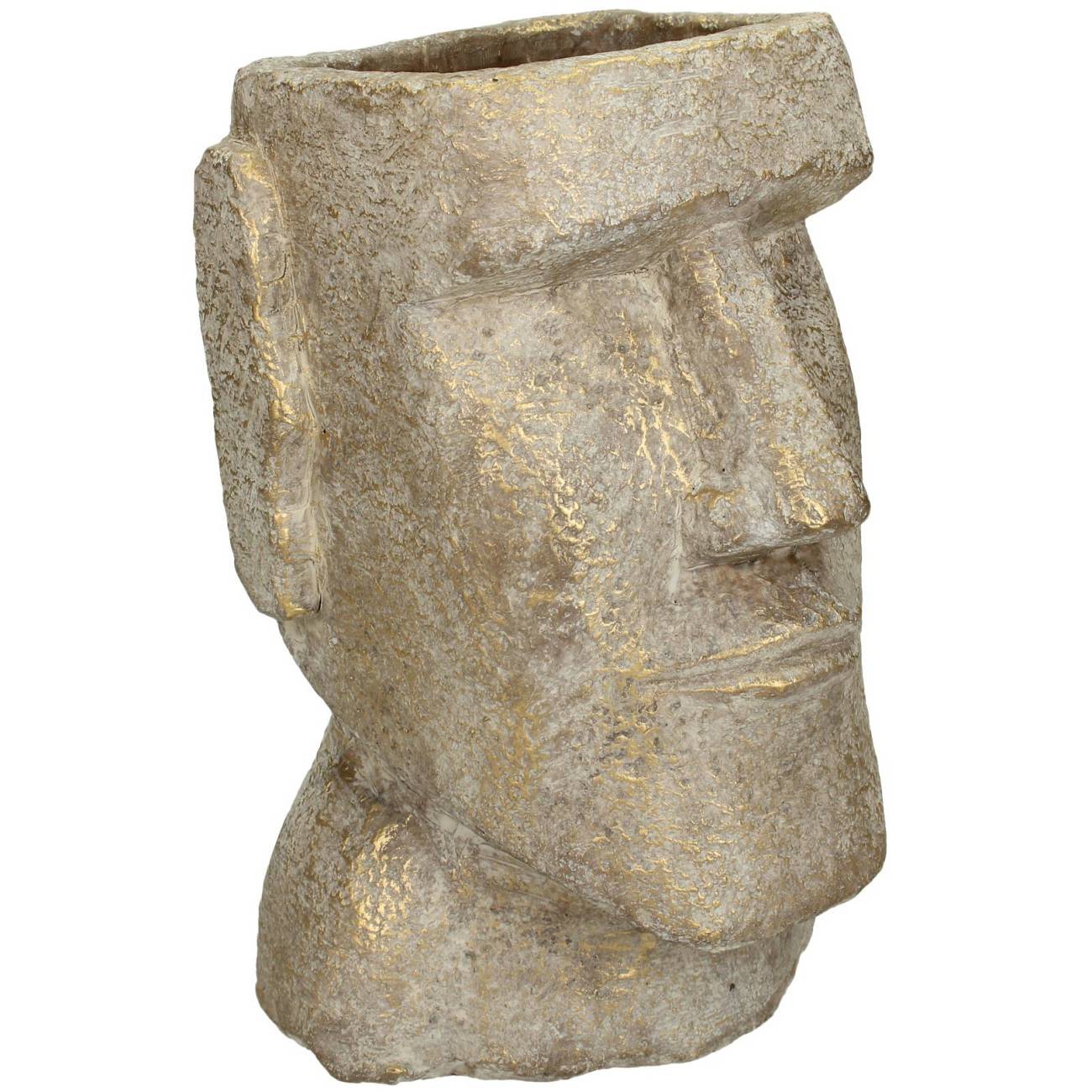 Libra Easter Island Gold Head Planter Small 23cm