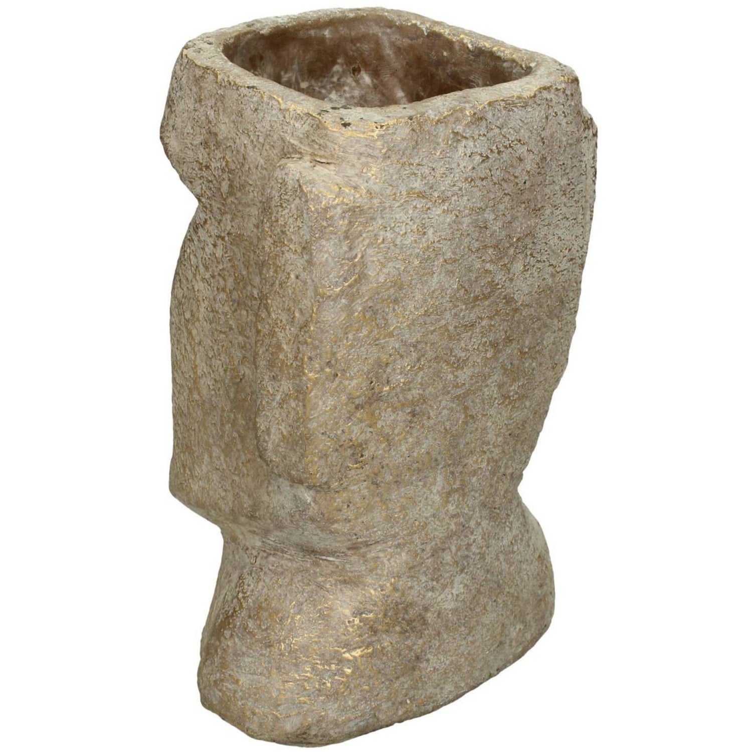 Libra Easter Island Gold Head Planter Small 23cm