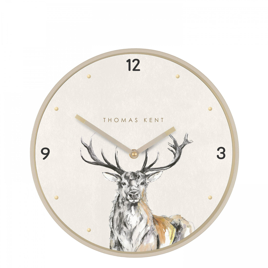 Thomas Kent 12&quot; Wild Stag Wall Clock