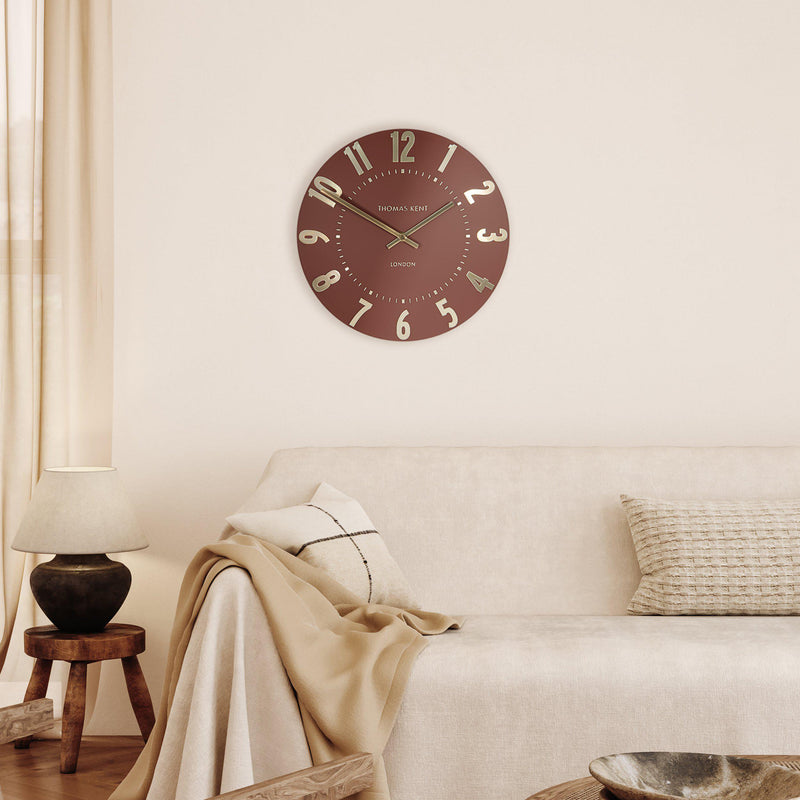 Thomas Kent Mulberry 12" Wall Clock Auburn