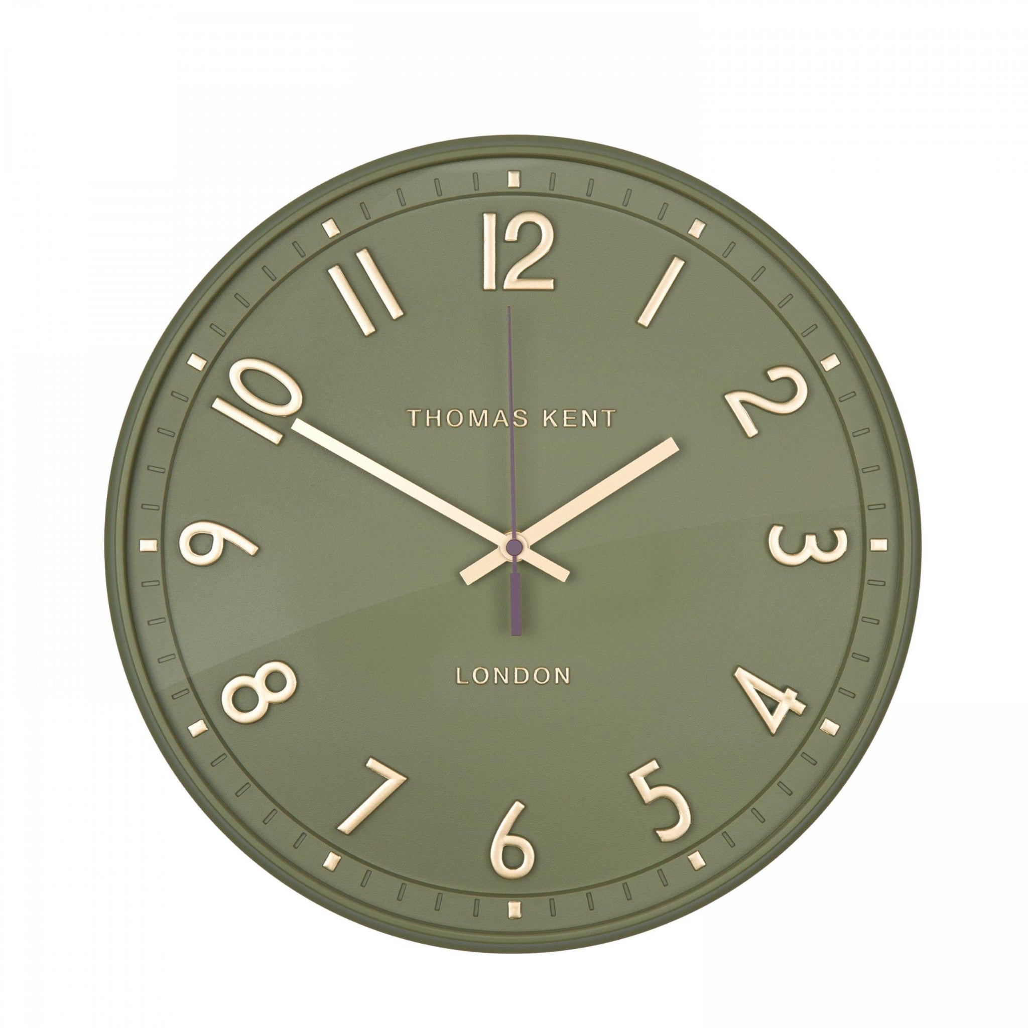 Thomas Kent 14&quot; Tresco Wall Clock Clover Green