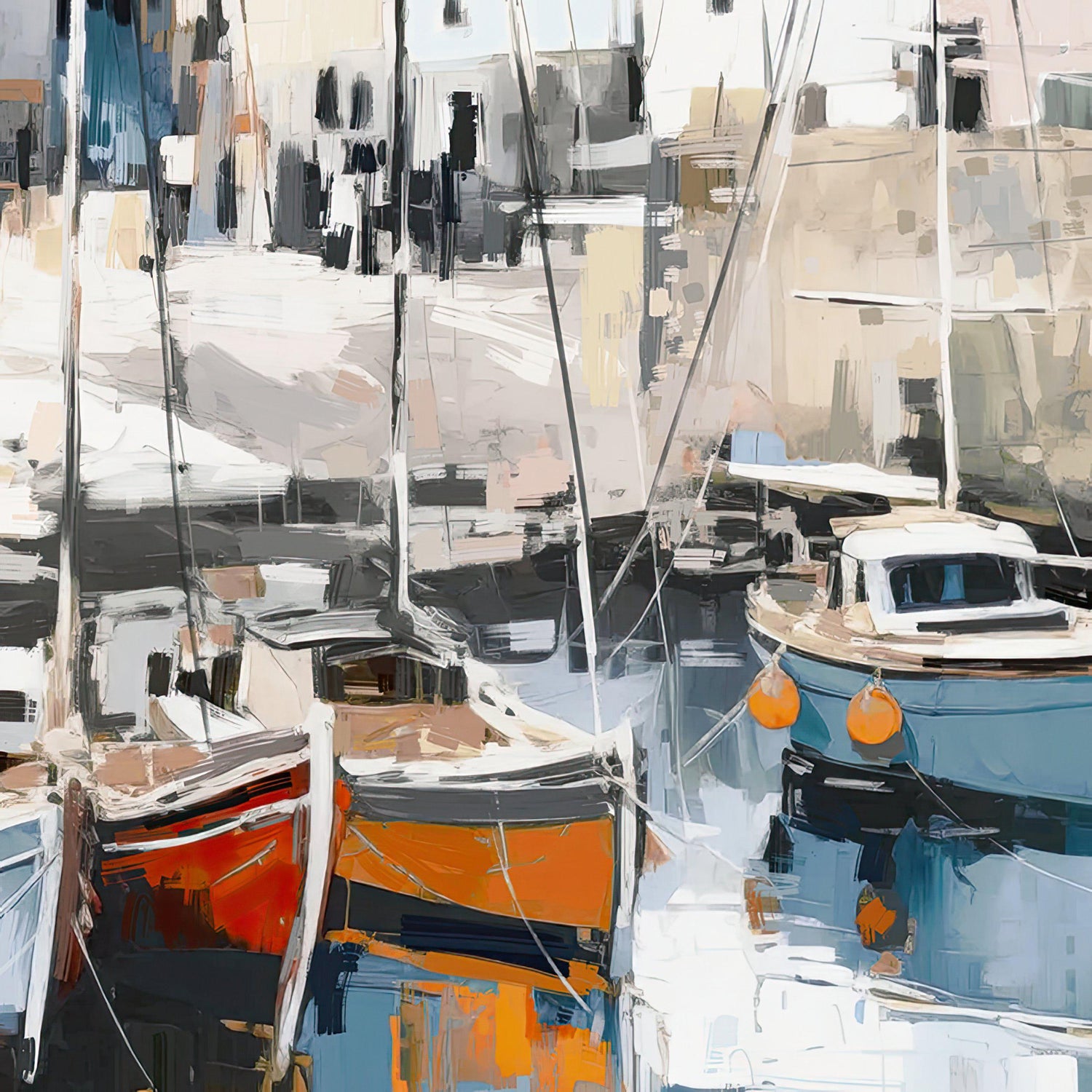 Harbour Haven Small by Joanne Lea close up