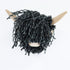 Aquarelle Home Ailsa Mini Wall Mounted Highland Cow Head Jute Black