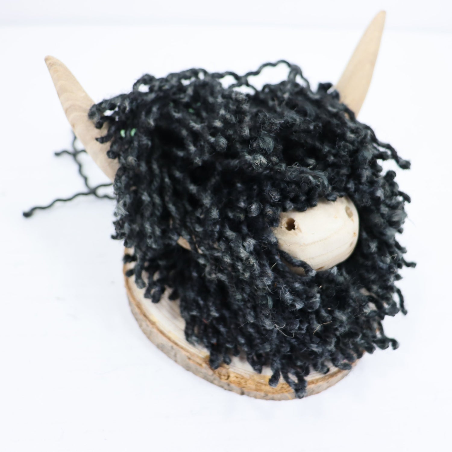 Aquarelle Home Ailsa Mini Wall Mounted Highland Cow Head Jute Black