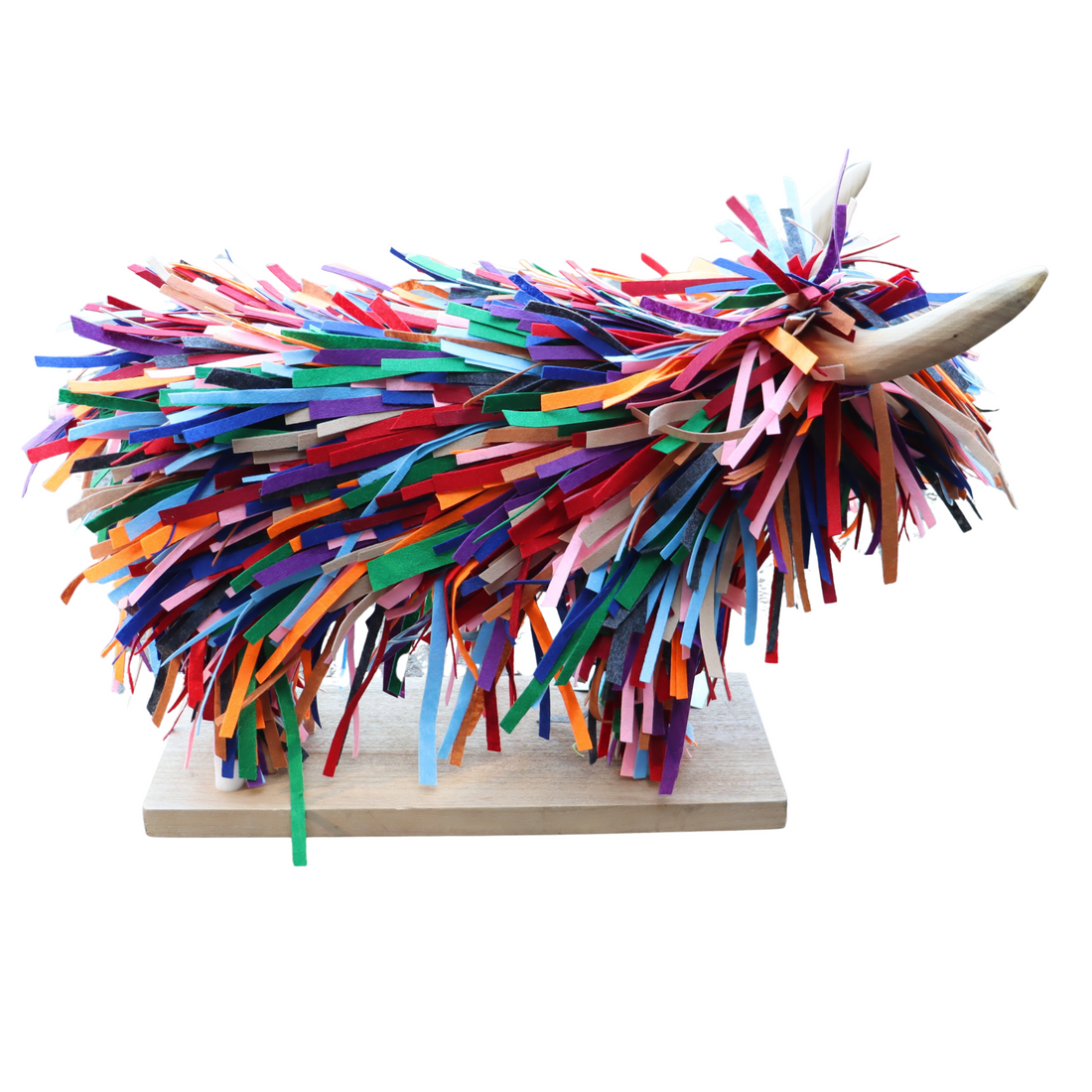 Aquarelle Home Morag Highland Cow Sculpture Wool Felt Multi