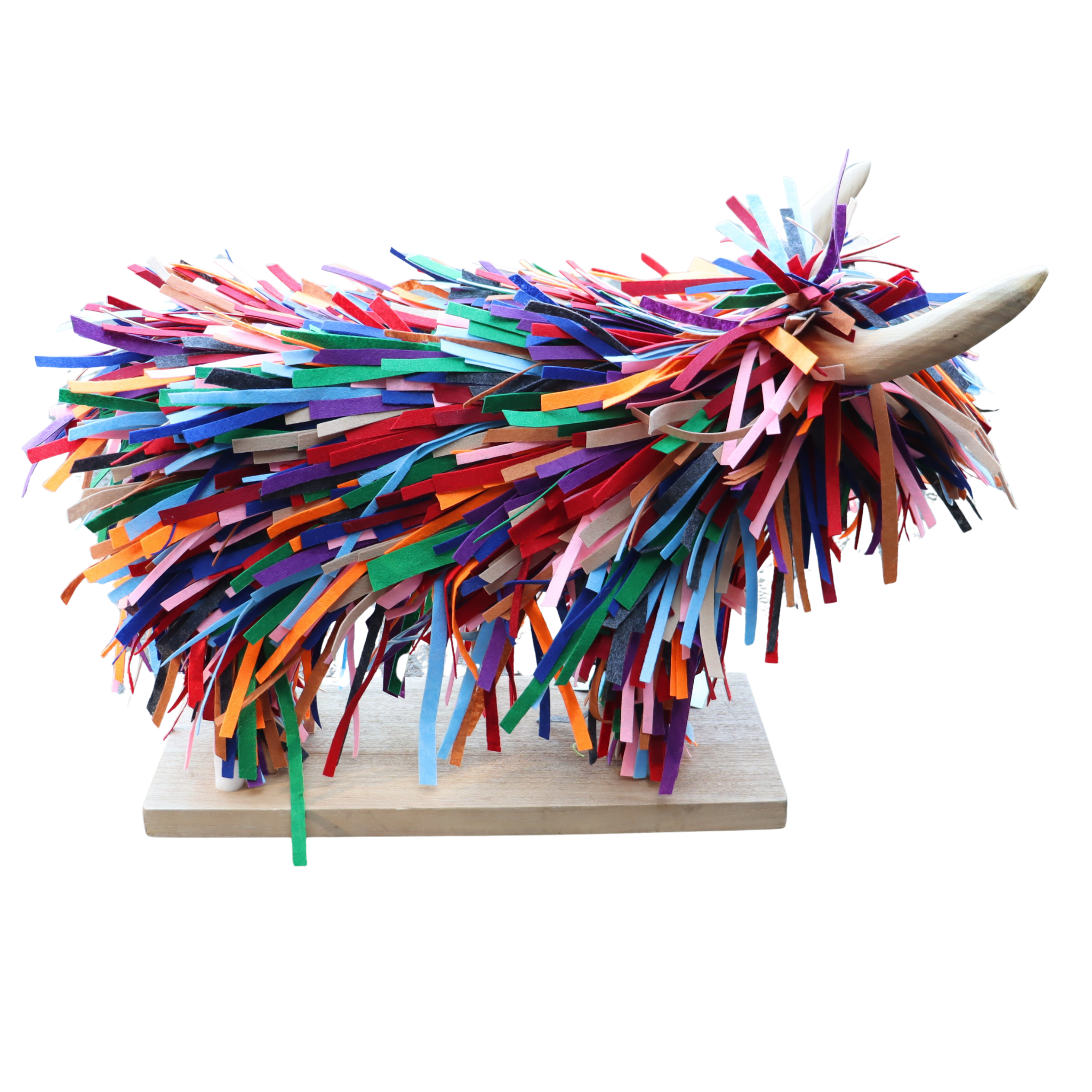Aquarelle Home Morag Highland Cow Sculpture Wool Felt Multi