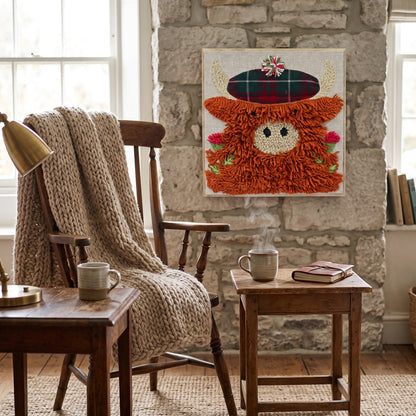 Aquarelle Home Crispin Highland Cow Wall Art