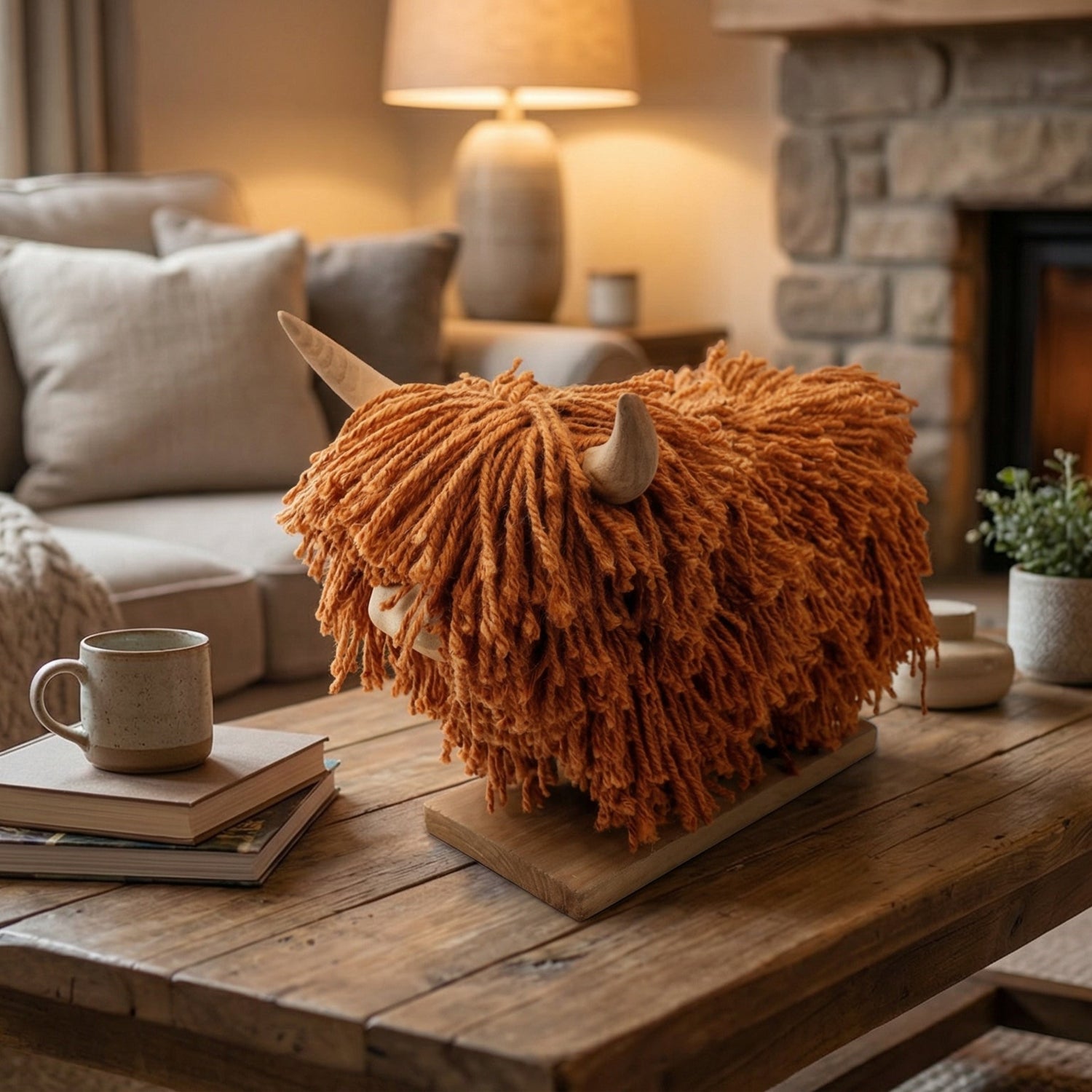 Aquarelle Home Morag Highland Cow Mini Ginger