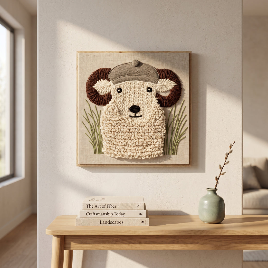 Aquarelle Home Roderick Sheep Wall Art lifestyle image on the wall