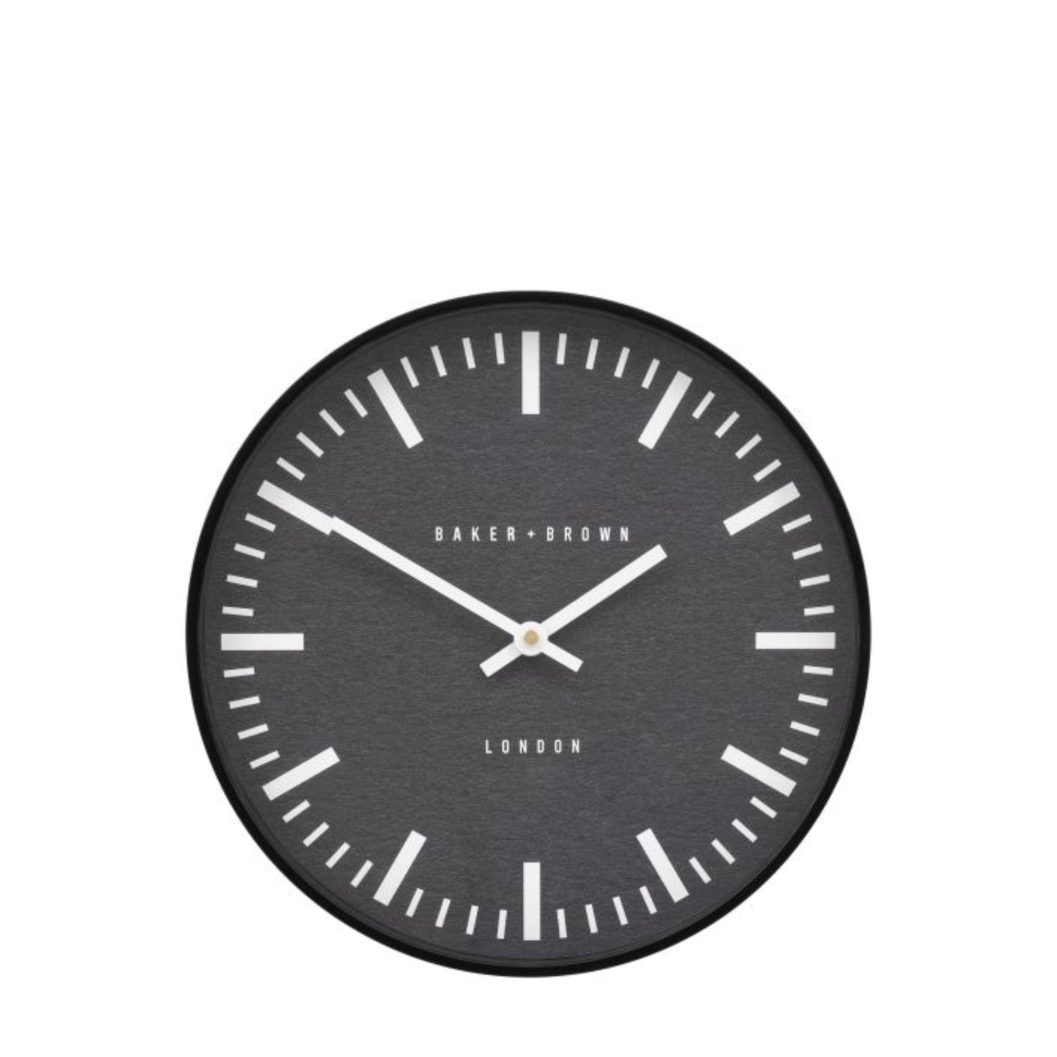 Baker &amp; Brown Claremont Clock Black Wall Clock 30cm