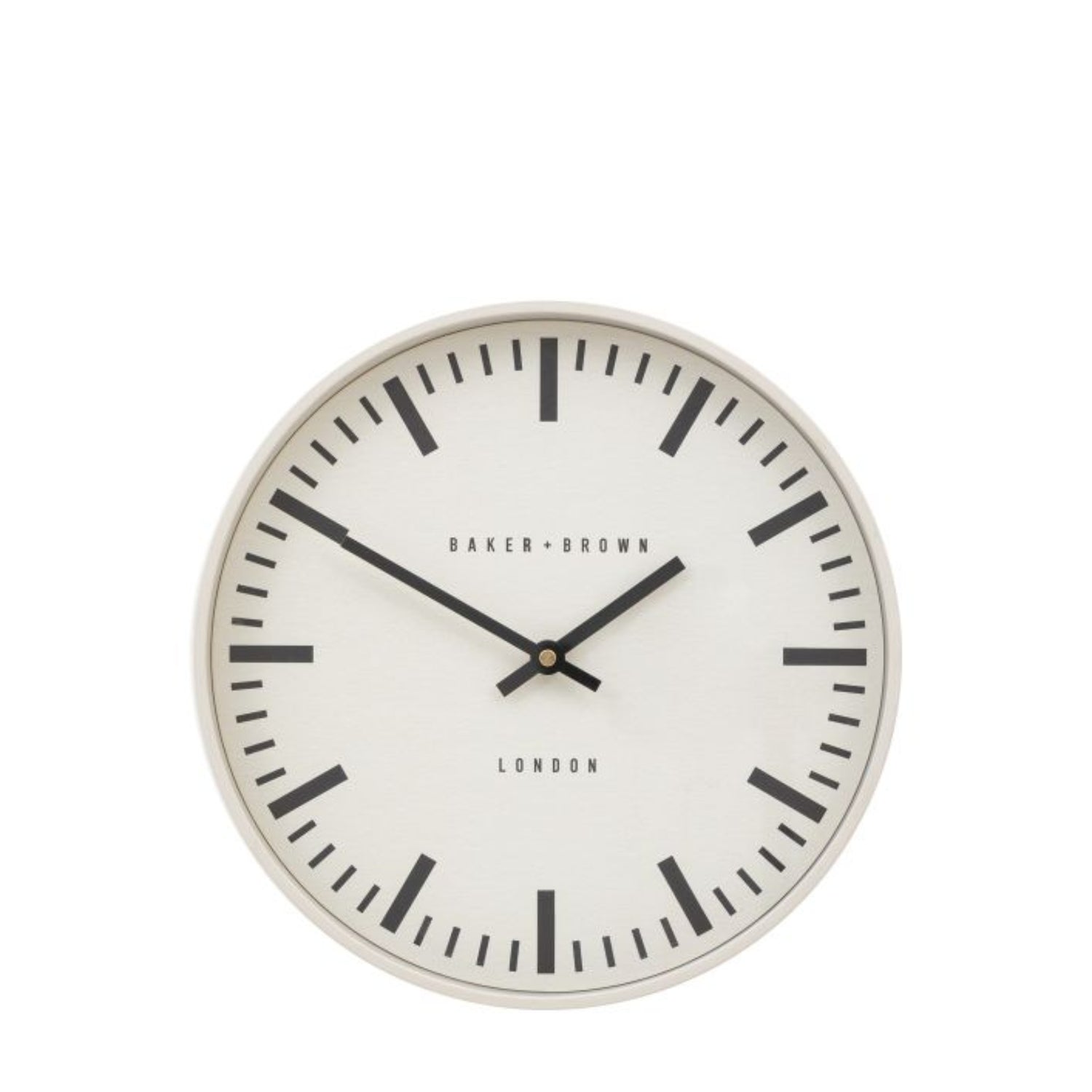 Baker &amp; Brown Claremont Clock Wall Clock Putty 30cm