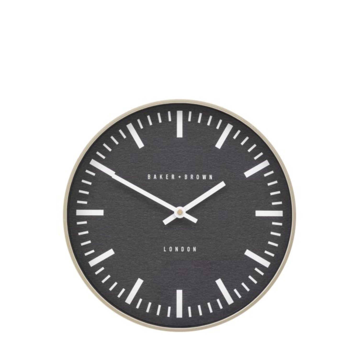 Baker &amp; Brown Claremont Wall Clock Chrome