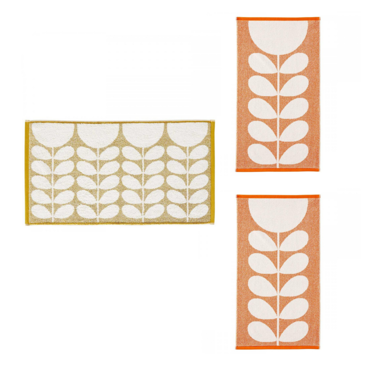 Orla Kiely Sunflower Hand Towel &amp; Bath Mat