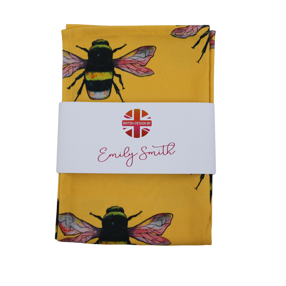 Emily Smith Bella Bee Tea Towel Yellow