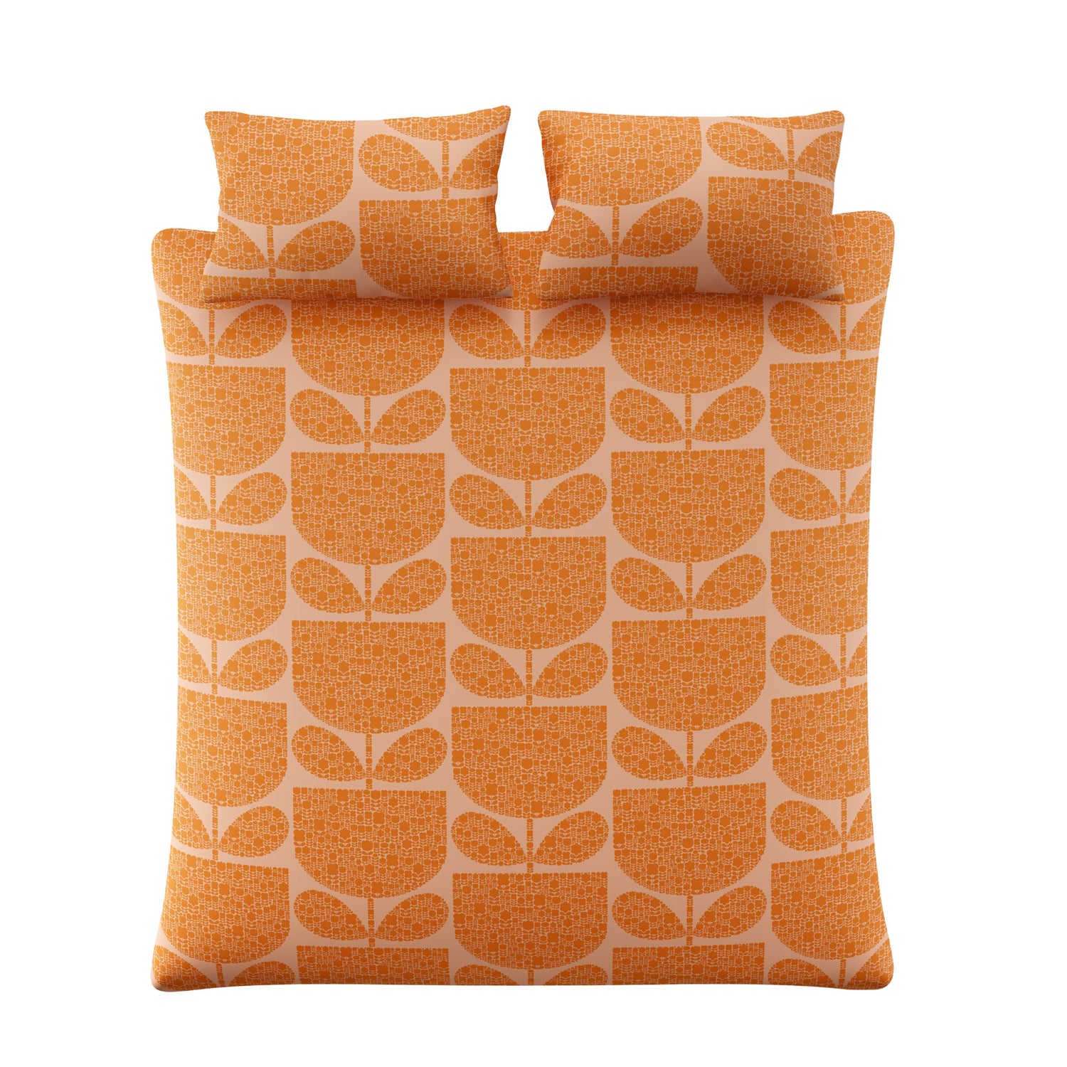 Orla Kiely Block Garden Duvet Cover Set Orange Sorbet