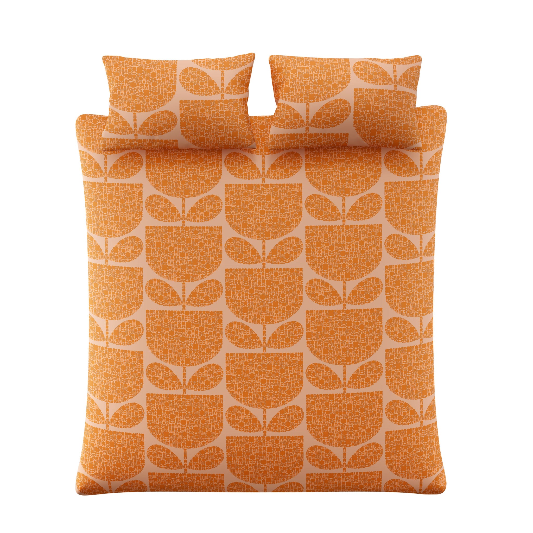 Orla Kiely Block Garden Duvet Cover Set Orange Sorbet